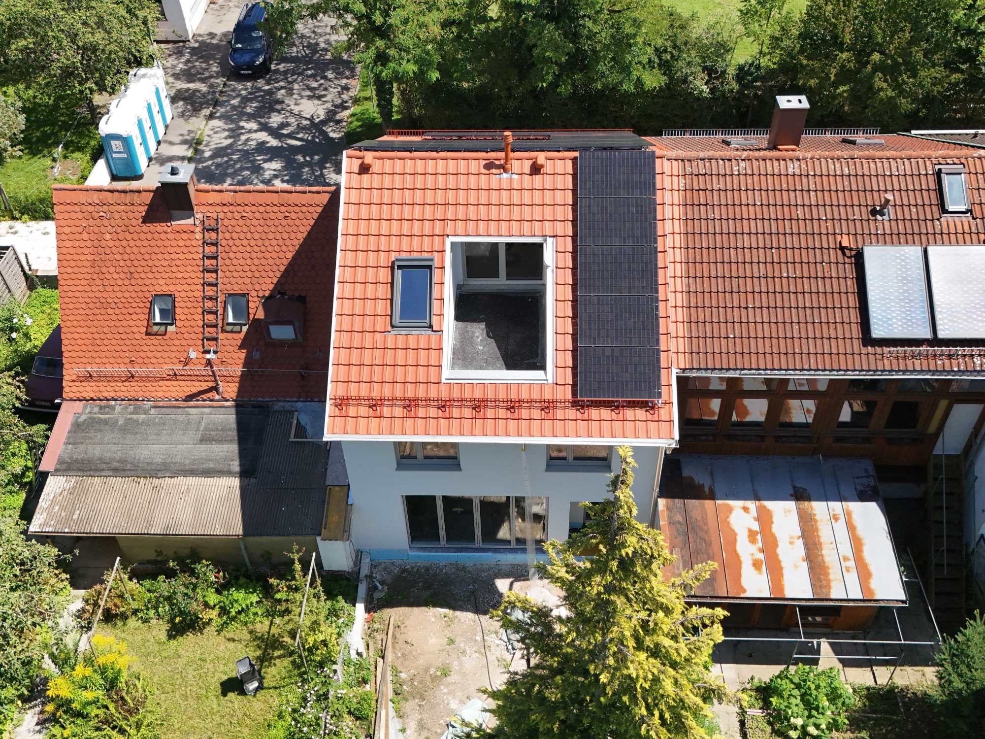 Reihenhauslückenschluss in München, Tragwerksplanung von SMP